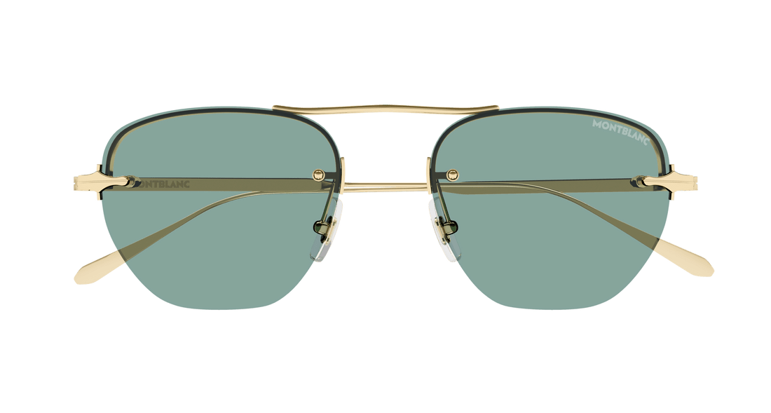 Gafas de sol montblanc mb0404s 003 dorado round masculino talla 52mm - Vista de detalle