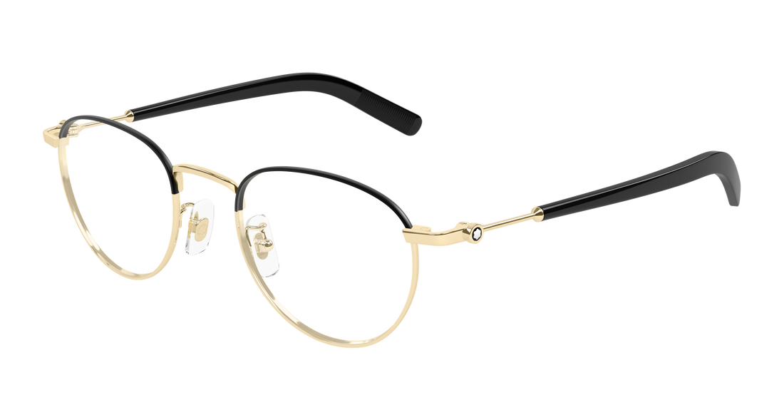 Dioptrijske naočale montblanc mb0423o 003 dorado round/oval/panthos masculino veličina 49mm - Glavni prikaz