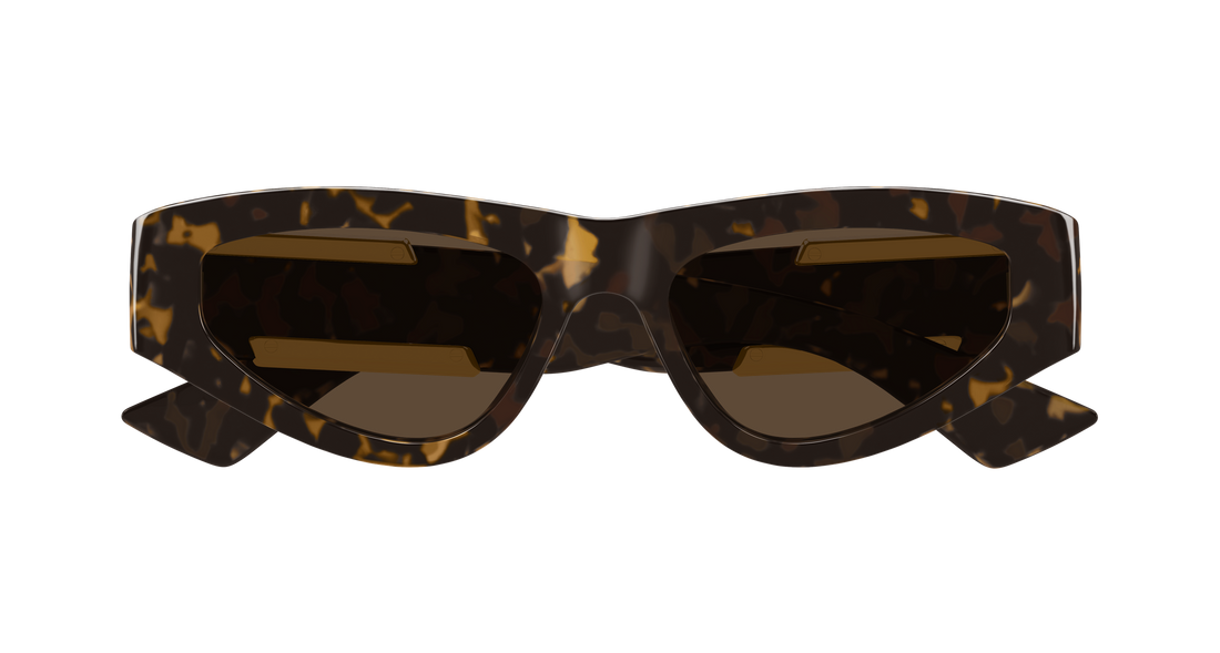 Óculos de sol bottega veneta bv1407s 002 havana cat eye femenino tamanho 53mm - Vista de detalhe