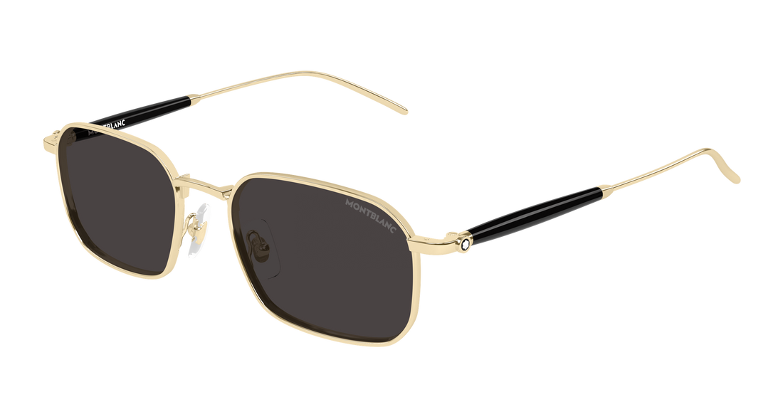 Óculos de sol montblanc mb0441s 001 dorado rectangular / squared masculino tamanho 52mm - Vista principal