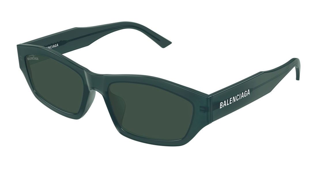 Lunettes de soleil balenciaga bb0448sk 003 verde geometric unisex taille 57mm - Vue principale