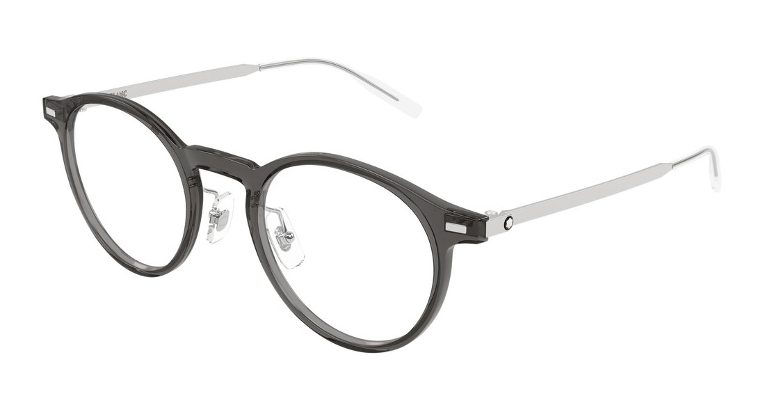 Dioptrijske naočale montblanc mb0426o 004 gris round/oval/panthos masculino veličina 48mm - Glavni prikaz