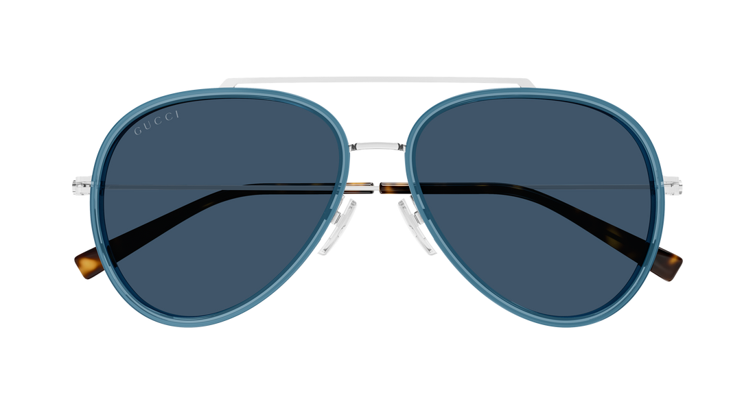 Occhiali da sole gucci gg1981s 003 azul pilot/navigator masculino taglia 56mm - Vista dettagliata