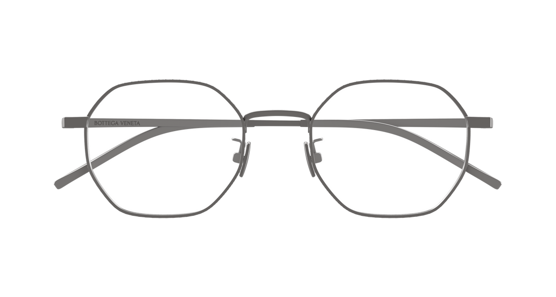 Óculos graduados bottega veneta bv1423oa 003 plateado round/oval/panthos unisex tamanho 50mm - Vista de detalhe