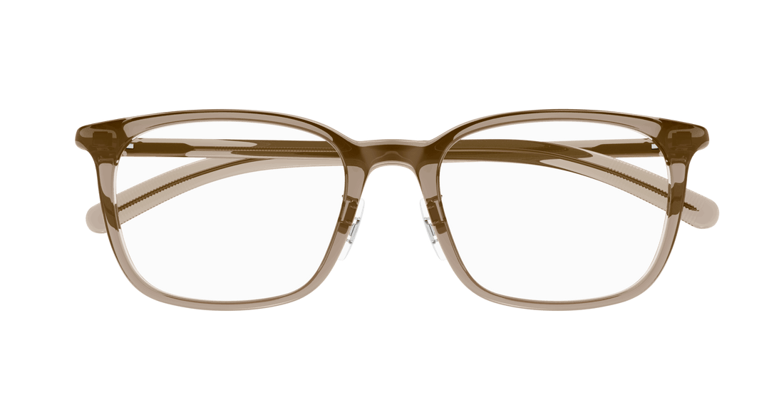 Óculos graduados montblanc mb0418oj 004 marron square masculino tamanho 53mm - Vista de detalhe