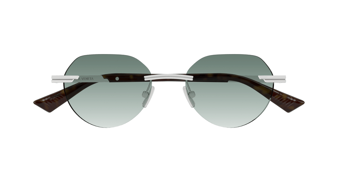 Óculos de sol bottega veneta bv1379s 002 plateado round masculino tamanho 51mm - Vista de detalhe