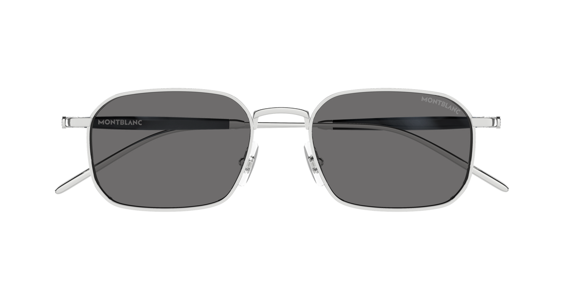 Óculos de sol montblanc mb0441s 003 plateado rectangular / squared masculino tamanho 52mm - Vista de detalhe