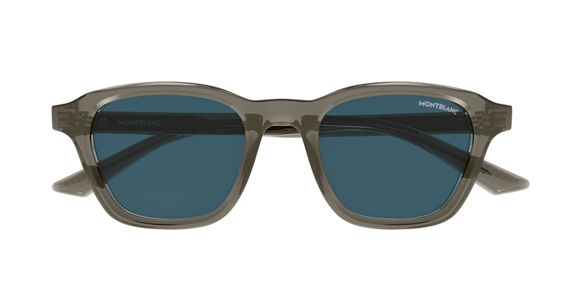 Zonnebrillen montblanc mb0384s 003 gris round masculino maat 50mm - Detailaanzicht