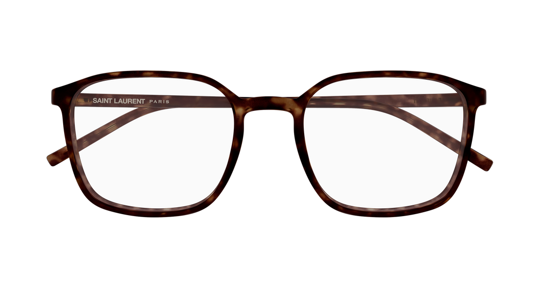 Prescription glasses saint laurent sl 845 002 havana rectangular / squared masculino size 52mm - Detailed view