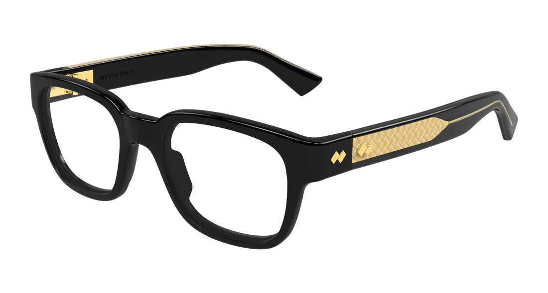 Óculos graduados bottega veneta bv1403o 005 negro rectangular / squared unisex tamanho 54mm - Vista principal