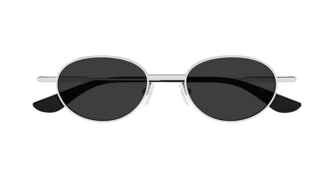 Occhiali da sole alexander mcqueen am0523s 001 plateado round/oval/panthos unisex taglia 50mm - Vista dettagliata