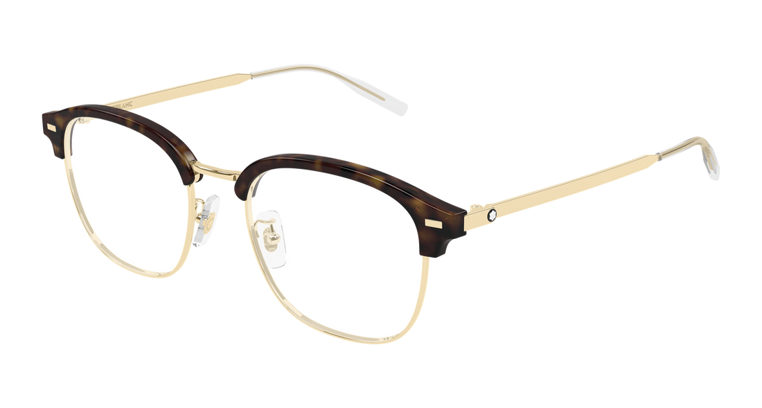 Occhiali da vista montblanc mb0446oa 004 dorado round/oval/panthos masculino taglia 54mm - Vista principale