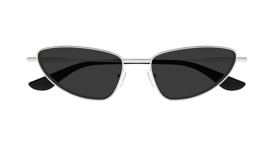 Occhiali da sole alexander mcqueen am0522s 001 plateado cat eye femenino taglia 56mm - Vista dettagliata