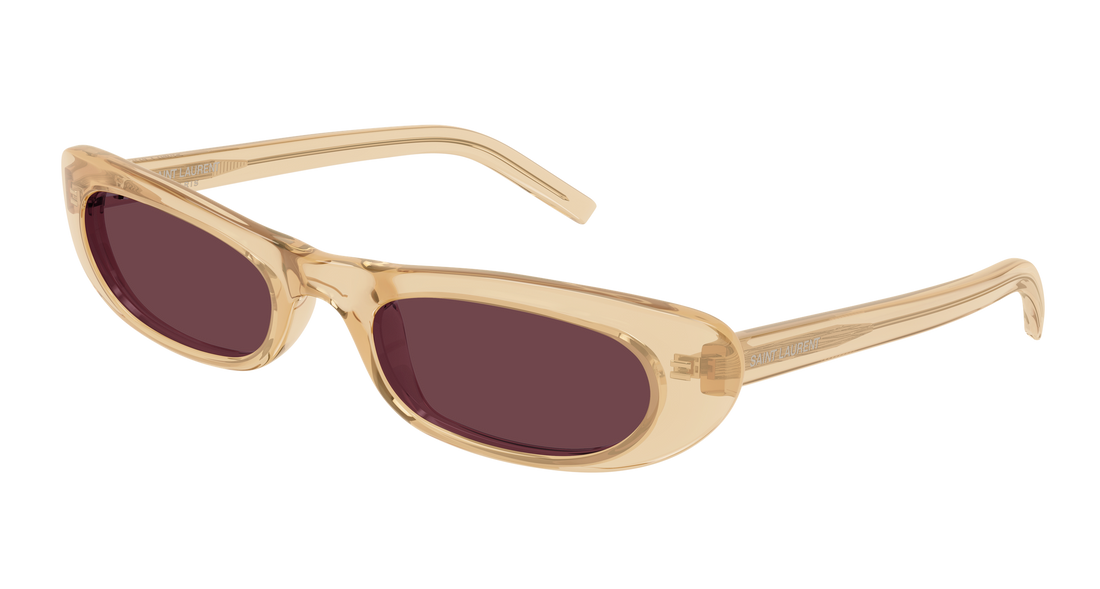 Óculos de sol saint laurent sl 557 shade 007 amarillo round/oval/panthos femenino tamanho 53mm - Vista principal