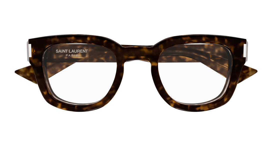 Brillen saint laurent sl 838 opt 002 havana round/oval/panthos unisex größe 48mm - Detailansicht