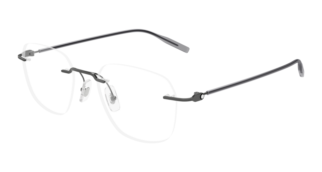 Occhiali da vista montblanc mb0430o 001 plateado round/oval/panthos masculino taglia 51mm - Vista principale