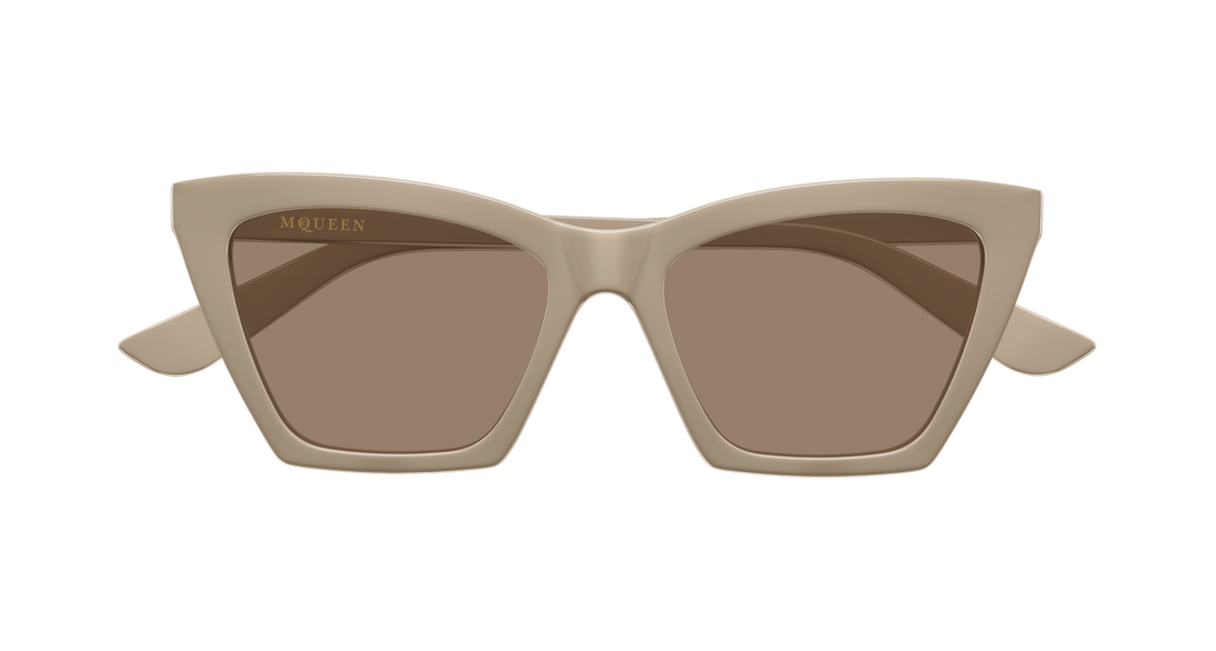 Sonnenbrillen alexander mcqueen am0536s 003 beige cat eye femenino größe 54mm - Detailansicht