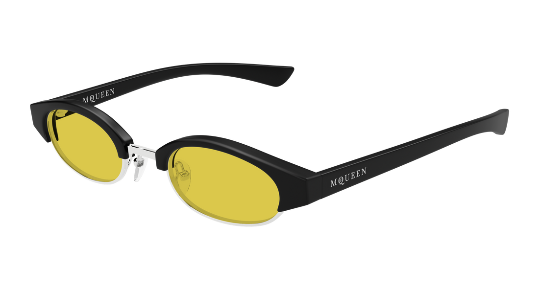 Gafas de sol alexander mcqueen am0534s 003 negro round/oval/panthos unisex talla 48mm - Vista principal