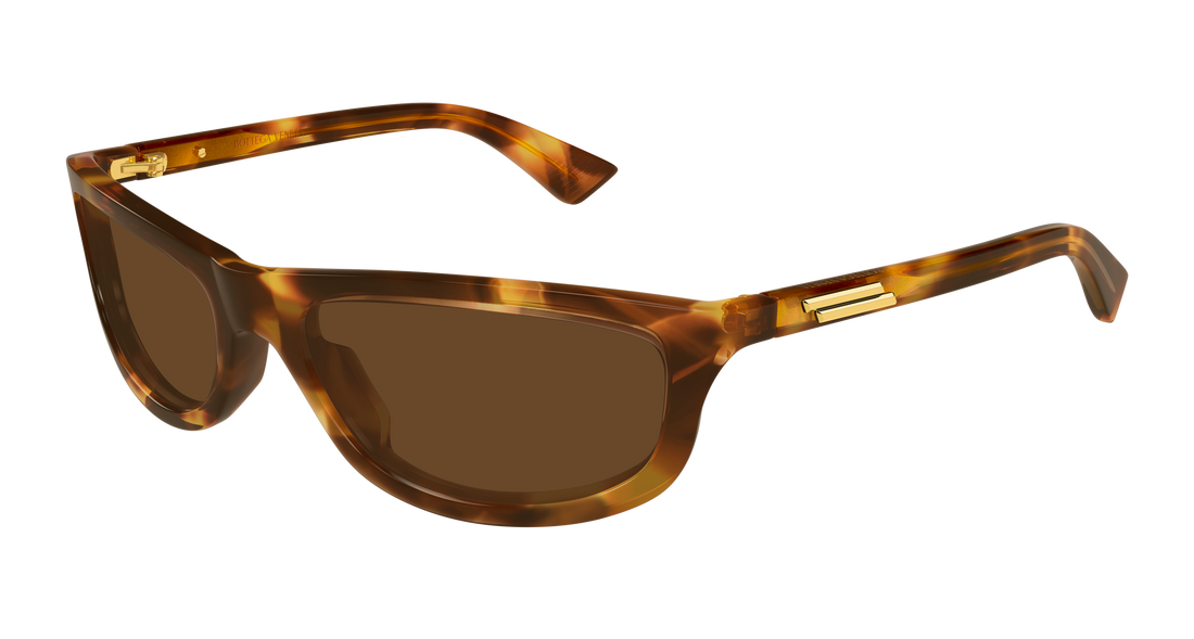 Óculos de sol bottega veneta bv1327s 005 havana rectangular / squared unisex tamanho 58mm - Vista principal