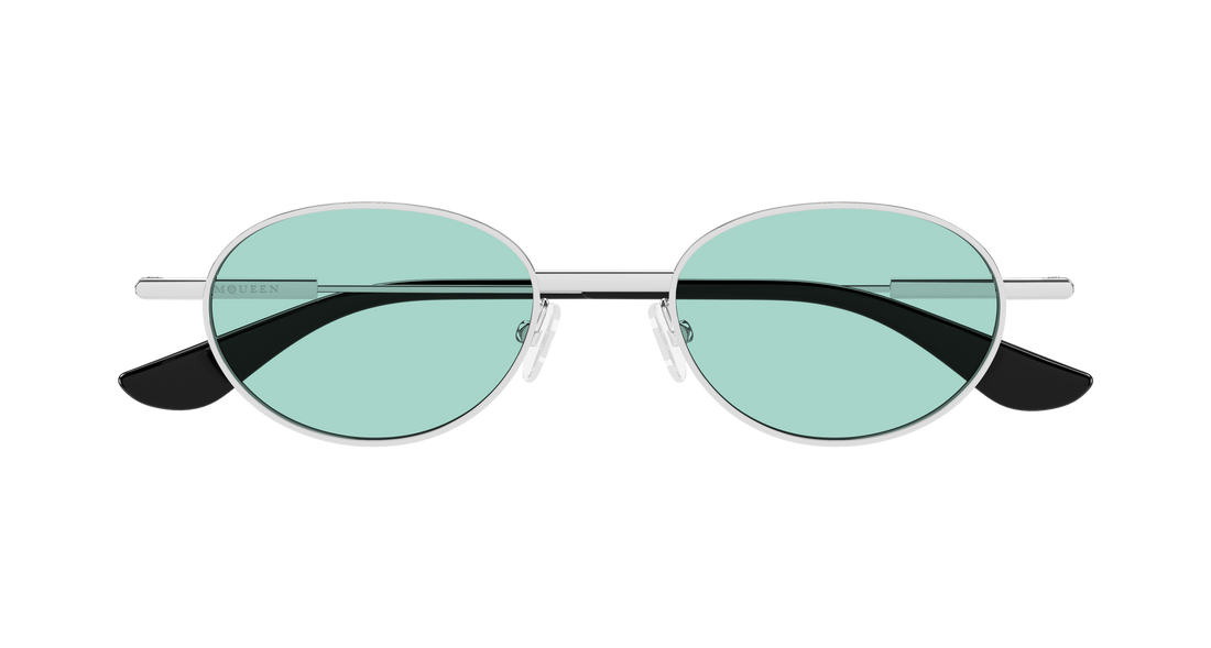 Occhiali da sole alexander mcqueen am0523s 003 plateado round/oval/panthos unisex taglia 50mm - Vista dettagliata