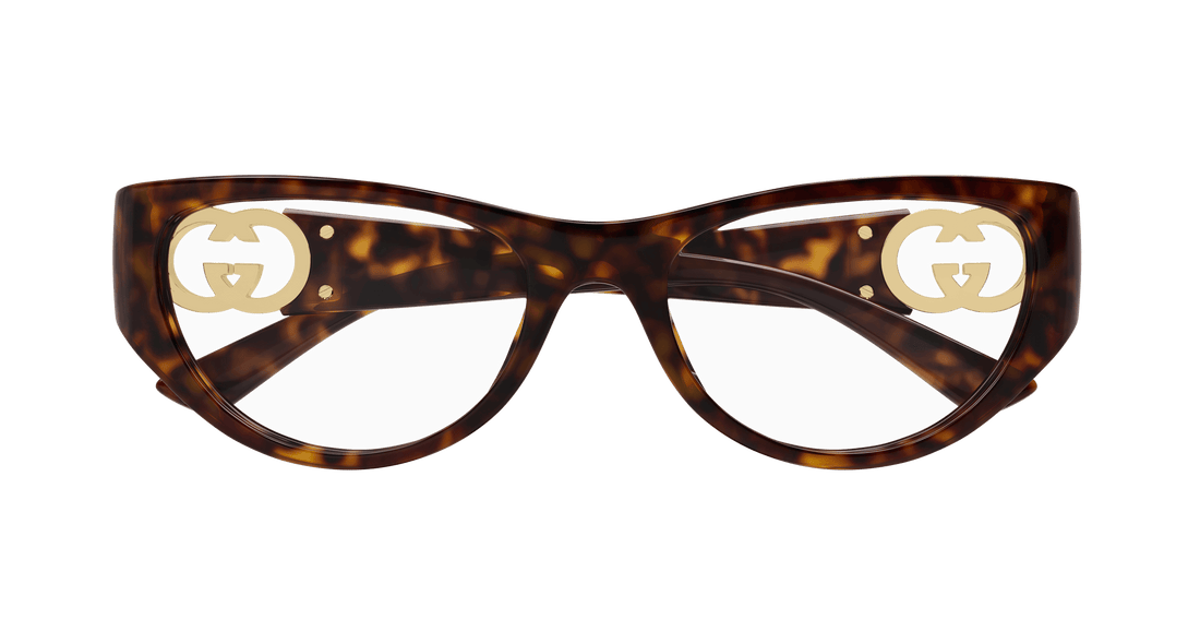 Occhiali da vista gucci gg1825o 002 havana cat eye femenino taglia 54mm - Vista dettagliata