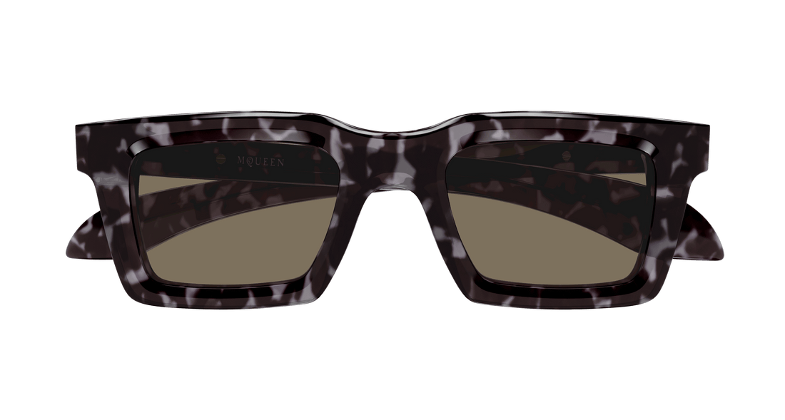 Occhiali da sole alexander mcqueen am0506s 002 havana square masculino taglia 50mm - Vista dettagliata