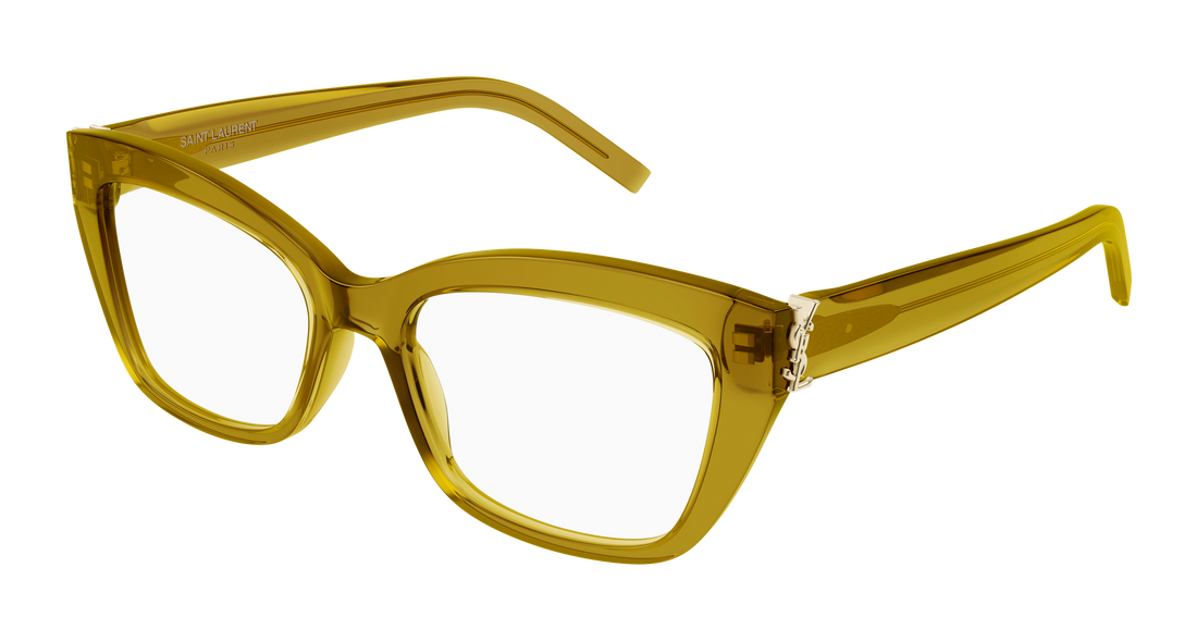 Óculos graduados saint laurent sl m117 006 verde cat eye femenino tamanho 53mm - Vista principal