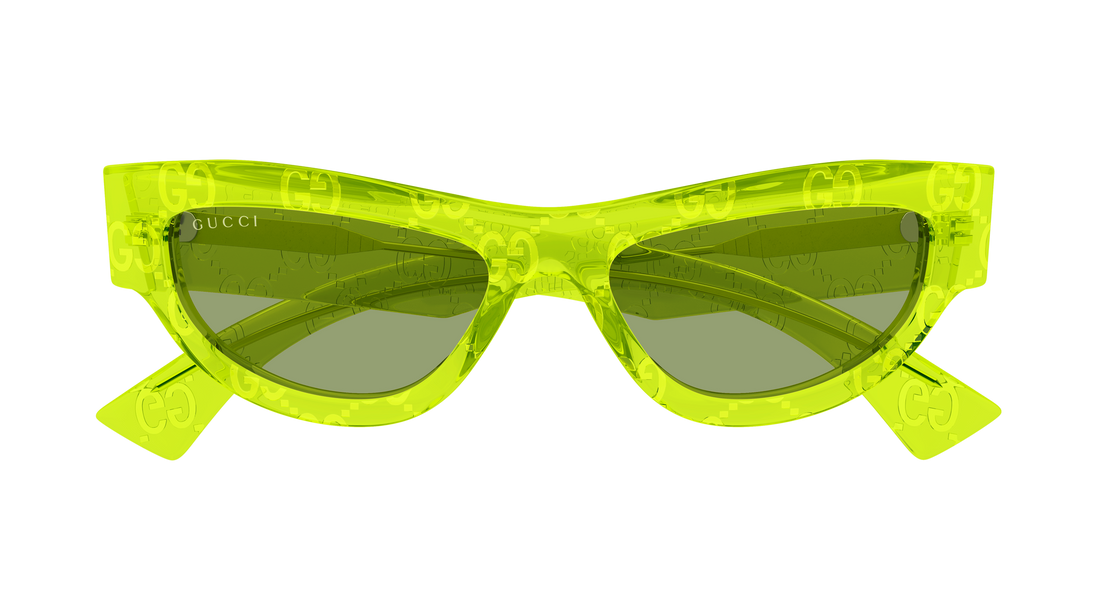 Occhiali da sole gucci gg1834s 014 verde cat eye femenino taglia 53mm - Vista dettagliata