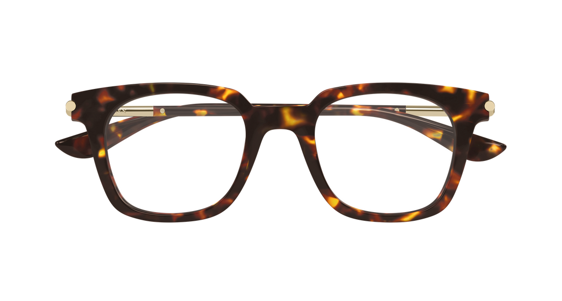 Gafas graduadas alexander mcqueen am0521o 003 havana rectangular / squared unisex talla 48mm - Vista de detalle