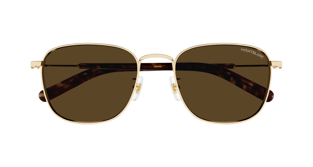 Zonnebrillen montblanc mb0392sa 004 dorado square masculino maat 55mm - Detailaanzicht