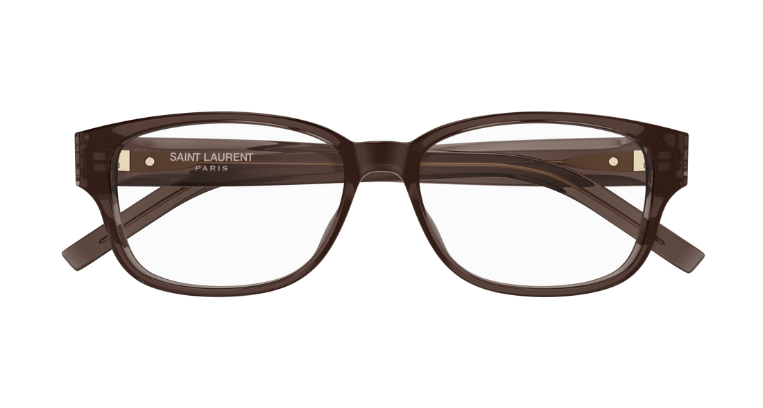 Occhiali da vista saint laurent sl m149 011 marron square unisex taglia 55mm - Vista dettagliata