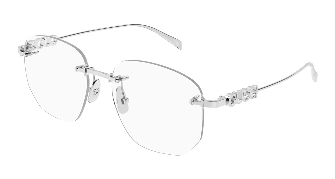 Brillen gucci gg1806o 004 plateado square femenino größe 54mm - Hauptansicht