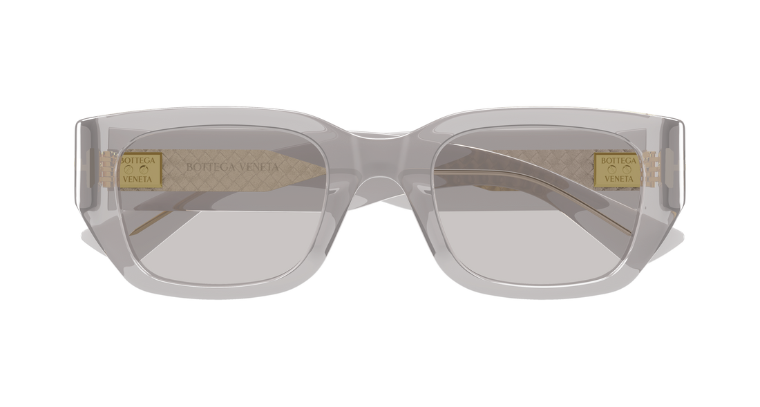 Óculos de sol bottega veneta bv1401sa 004 gris rectangular / squared unisex tamanho 52mm - Vista de detalhe
