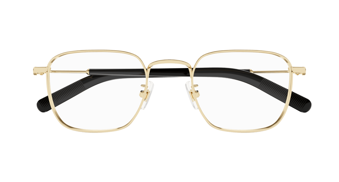 Óculos graduados montblanc mb0389o 006 dorado square masculino tamanho 52mm - Vista de detalhe