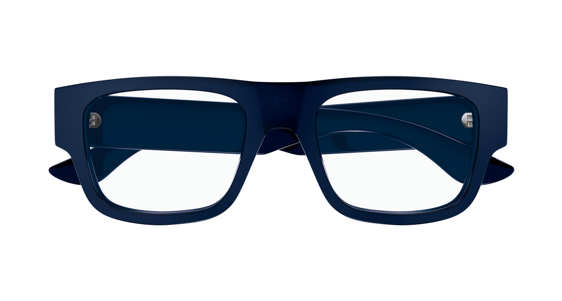 Brillen alexander mcqueen am0511o 003 azul square masculino größe 53mm - Detailansicht