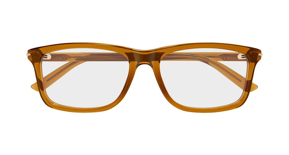 Occhiali da vista gucci gg1447o 009 marron rectangular / squared masculino taglia 57mm - Vista dettagliata