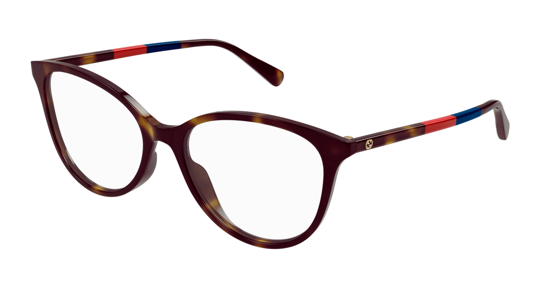 Óculos graduados gucci gg1359o 006 havana cat eye femenino tamanho 54mm - Vista principal