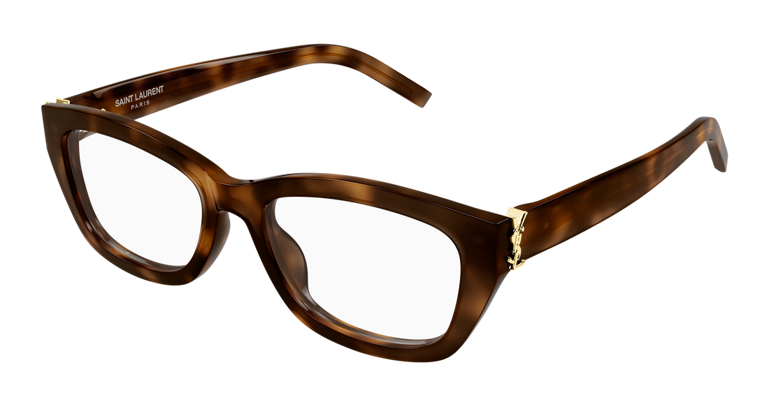 Brillen saint laurent sl m153 opt 003 havana cat eye femenino größe 55mm - Hauptansicht