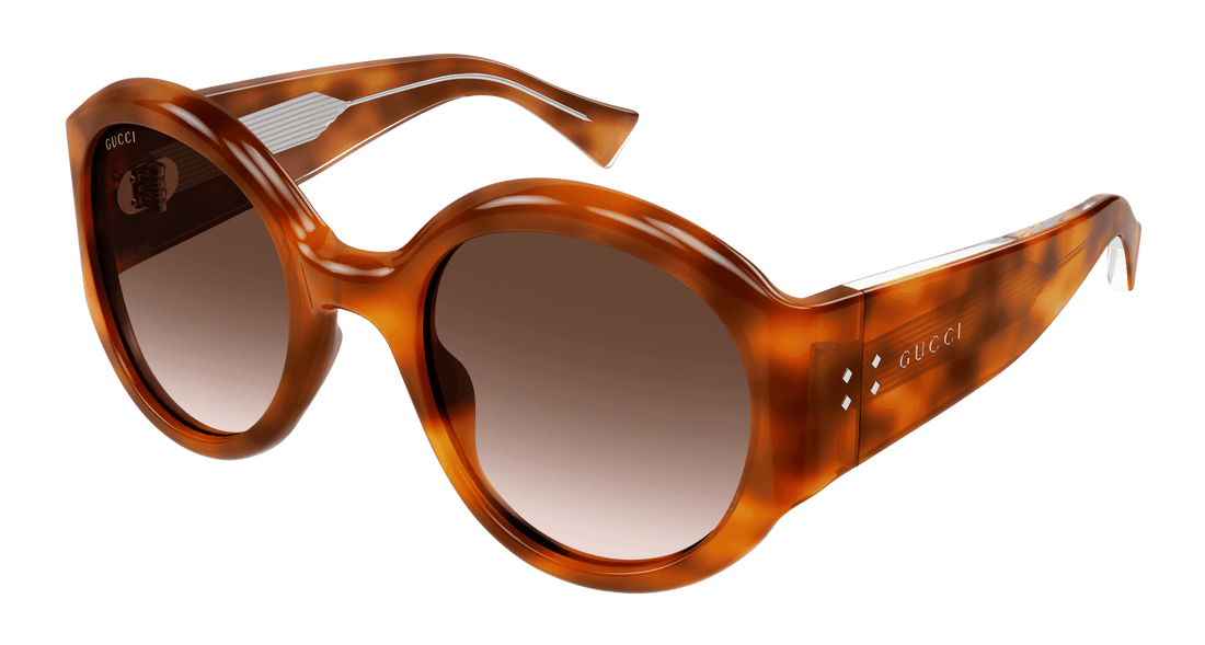 Lunettes de soleil gucci gg2014s 007 havana round/oval/panthos femenino taille 55mm - Vue principale