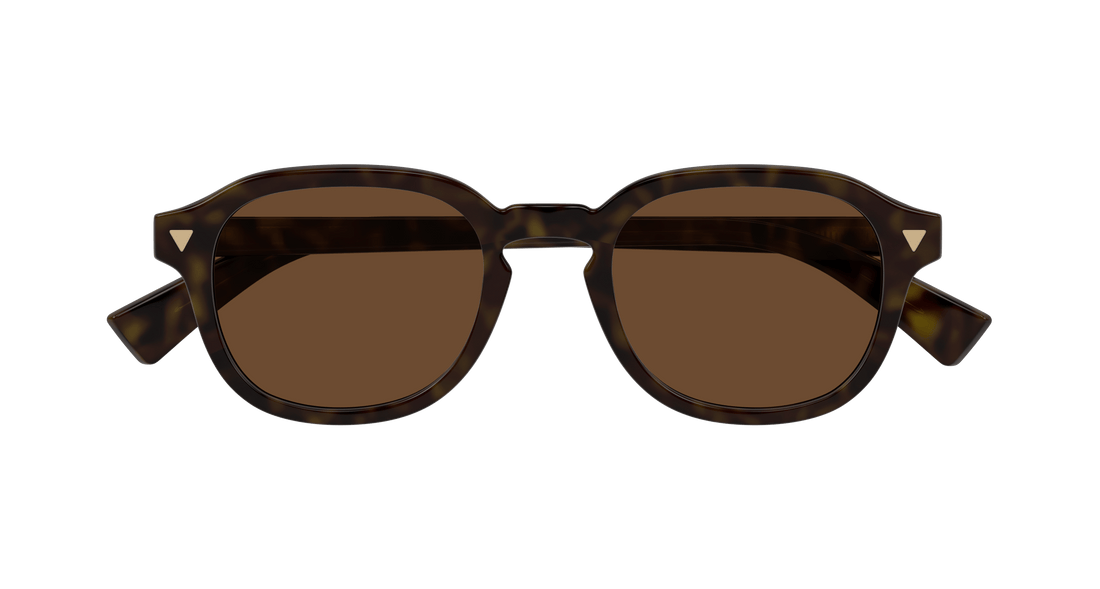 Óculos de sol bottega veneta bv1364s 002 havana round masculino tamanho 49mm - Vista de detalhe