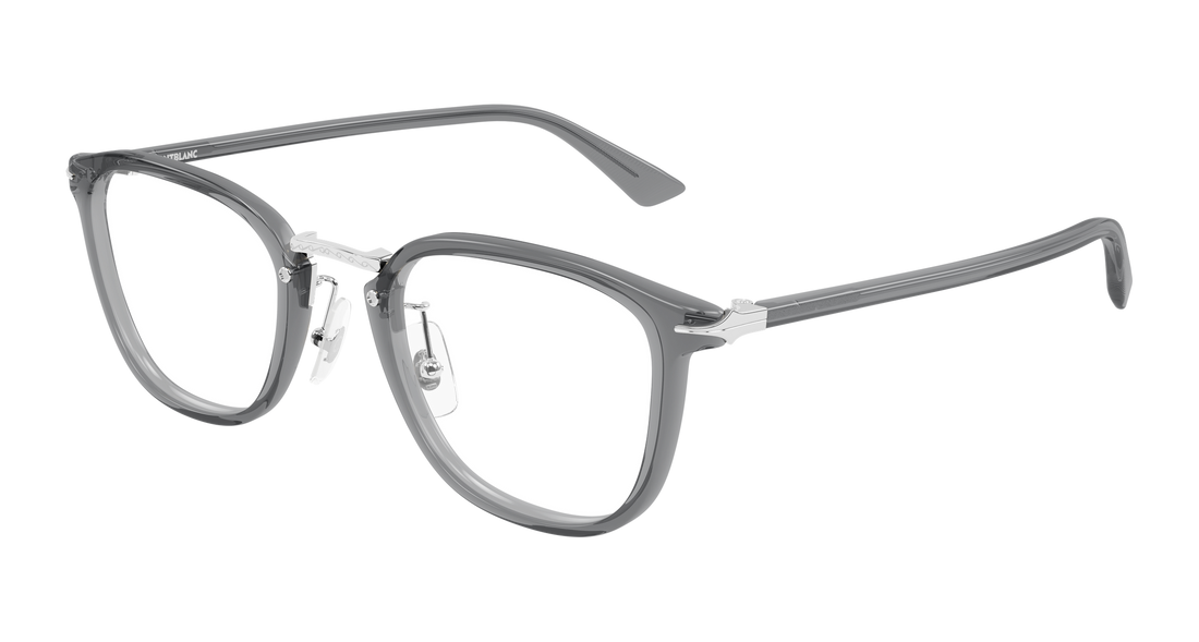 Glasögon montblanc mb0440oa 003 gris round/oval/panthos masculino storlek 50mm - Huvudvy