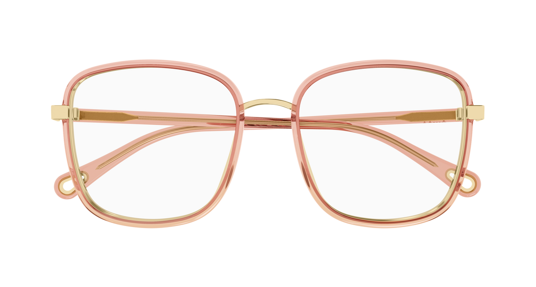 Prescription glasses chloé ch0034o 021 rojo rectangular / squared femenino size 50mm - Detailed view