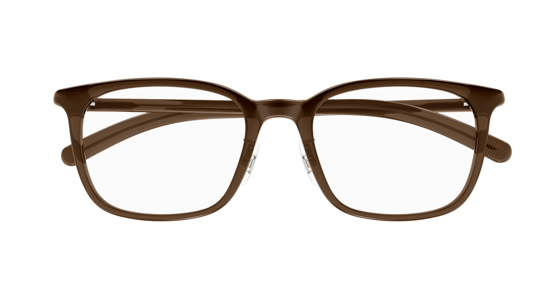 Óculos graduados montblanc mb0418oj 003 marron square masculino tamanho 53mm - Vista de detalhe