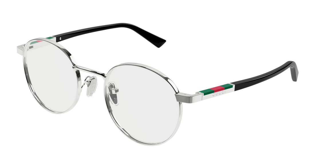 Occhiali da vista gucci gg1966ok 001 plateado round/oval/panthos masculino taglia 51mm - Vista principale