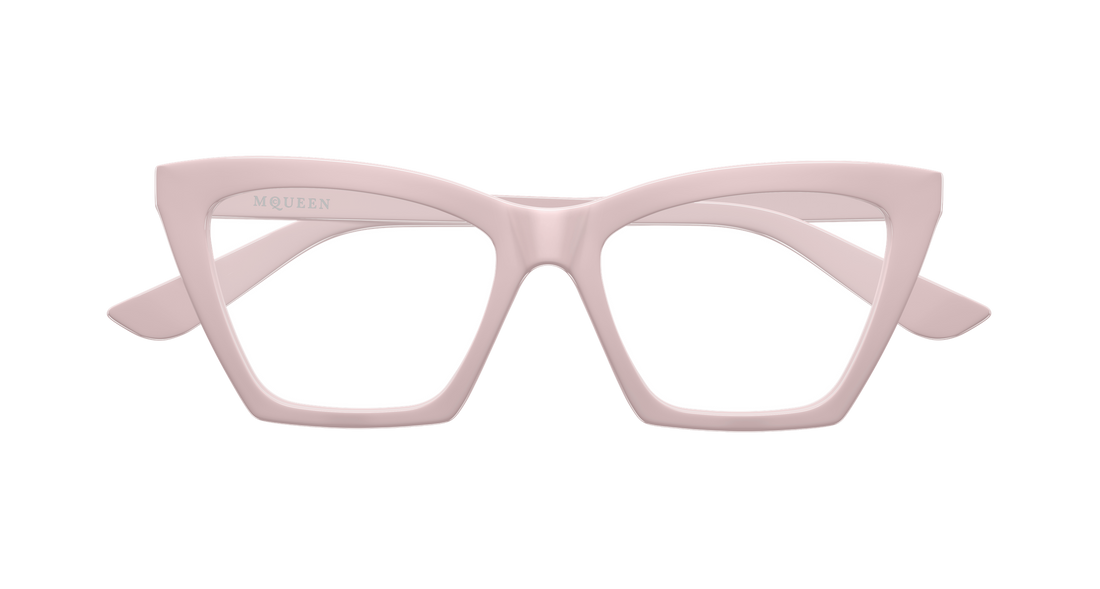Brillen alexander mcqueen am0536o 004 rosa cat eye femenino größe 54mm - Detailansicht