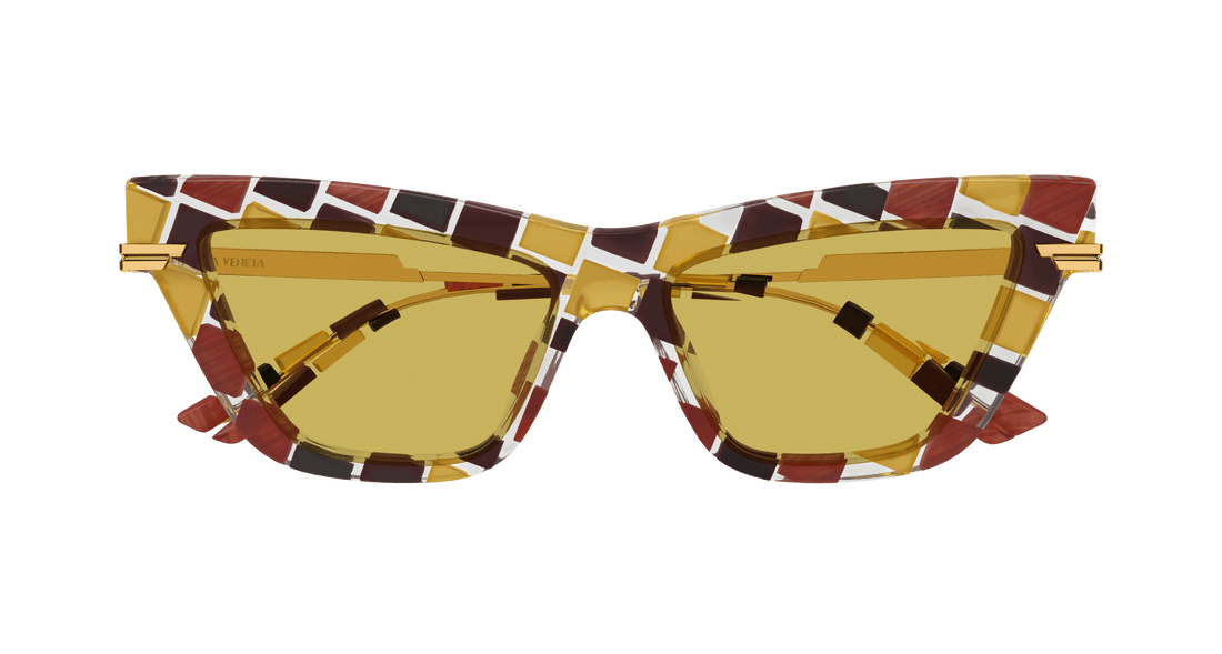 Óculos de sol bottega veneta bv1241s 005 multicolor cat eye femenino tamanho 54mm - Vista de detalhe