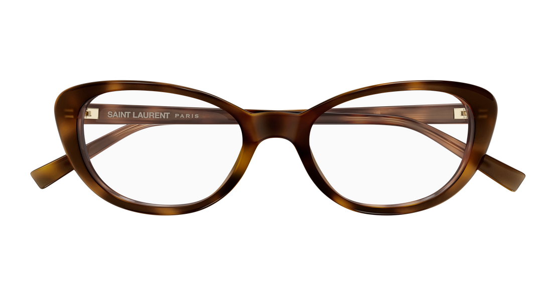 Prescription glasses saint laurent sl 822 opt 003 havana cat eye femenino size 52mm - Detailed view