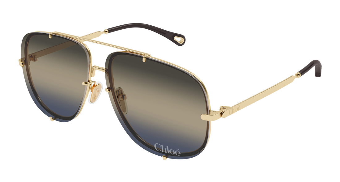 Occhiali da sole chloé ch0348s 005 dorado pilot/navigator femenino taglia 62mm - Vista principale