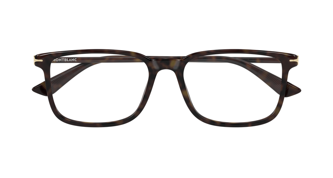 Occhiali da vista montblanc mb0437o 007 havana rectangular / squared masculino taglia 56mm - Vista dettagliata