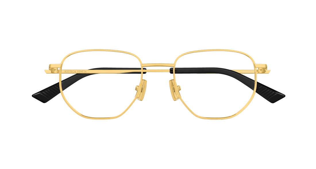 Occhiali da vista bottega veneta bv1301o 004 dorado round unisex taglia 52mm - Vista dettagliata